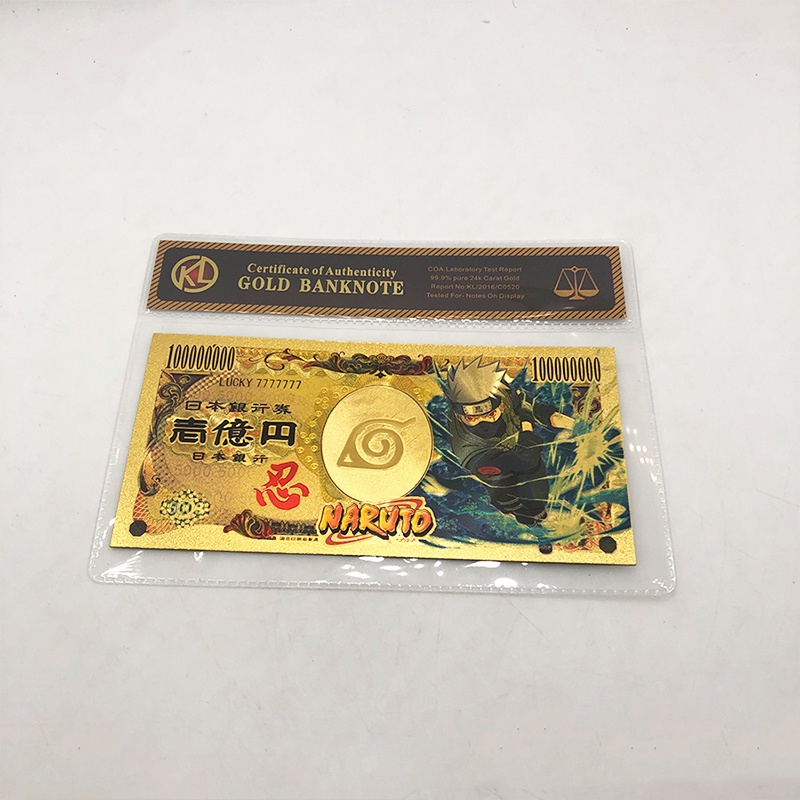 Thẻ Bài Kim Loại Vàng In Chữ Itachi Kakashi Uzumaki Hóa Trang Anime Naruto