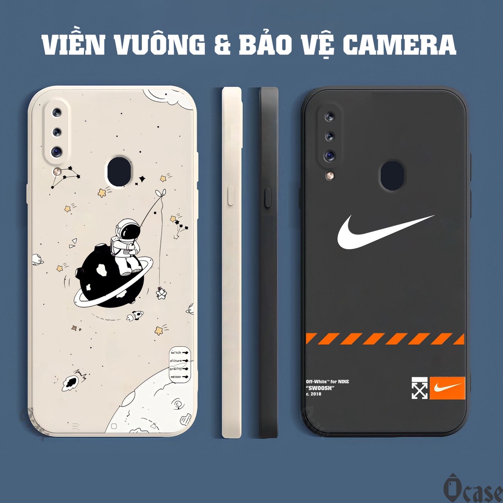 Ốp lưng Samsung A20s in hình Nasa L.V vũ trụ và N.I.K.E cạnh viền vuông có bảo vệ camera