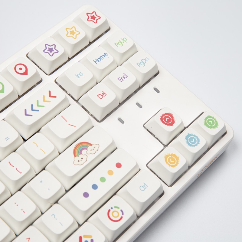 122 Phím Bút màu Keycap XDA Cấu hình dễ thương PBT Thuốc nhuộm phụ Bàn phím cơ học Keycap