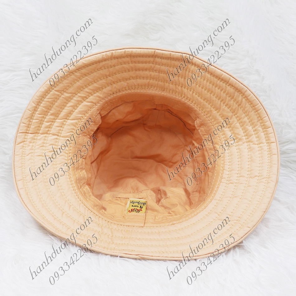 Mũ tai bèo vành rộng 7cm nón bo vành tròn thêu chữ vải bố nhuyễn cao cấp có may tem thời trang phù hợp cho nữ