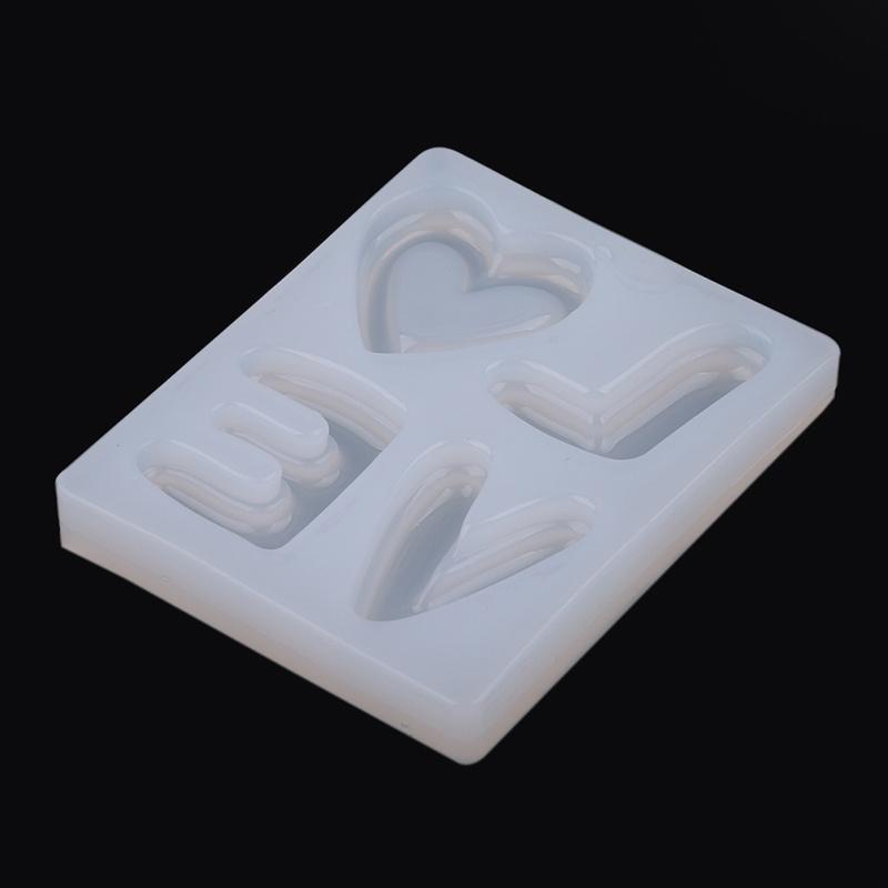 Khuôn Silicone Nhấn Bánh &amp; Socola Hình Chữ Love 3D