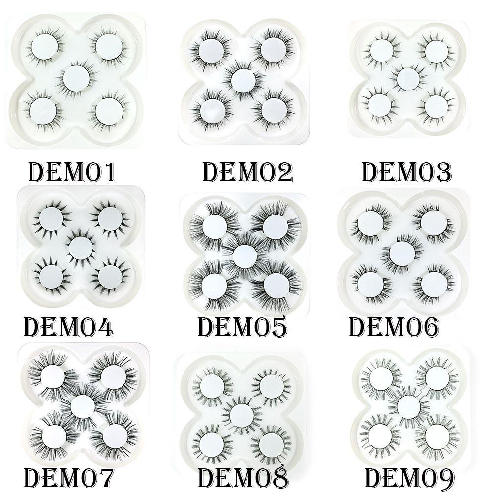 Set 5 Cặp Lông Mi Giả 3D Bằng Lông Chồn Nhân Tạo Ngắn