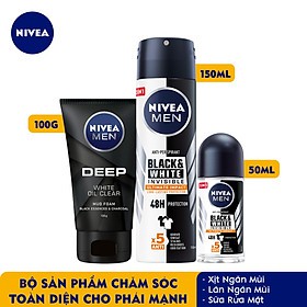 [Nivea - New] Xịt Khử Mùi Nivea Black & White Cho Nam 150ml