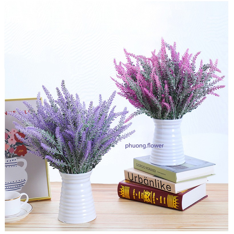 Cành hoa oải hương lavender giả 5 nhánh nhân tạo cắm trang trí tuyệt đẹp