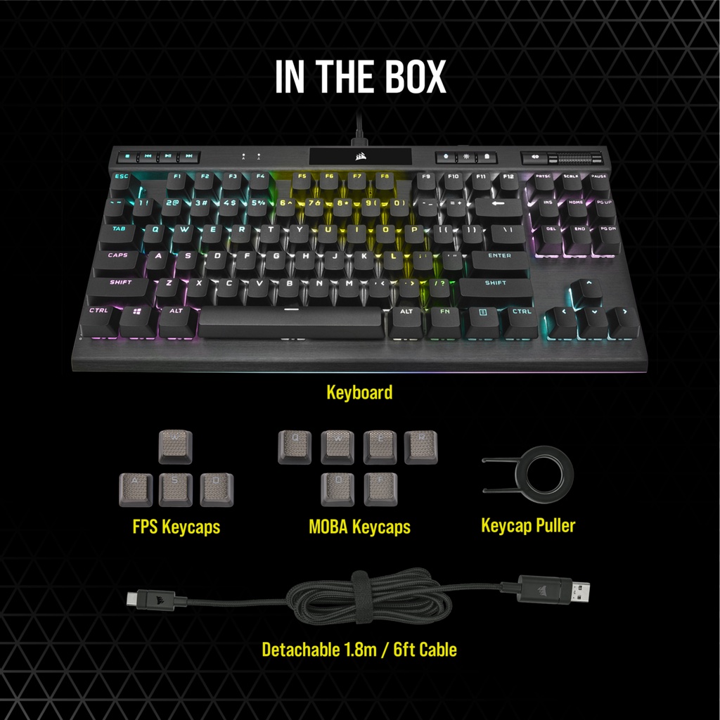 Bàn phím Corsair K70 TKL CHAMPION SERIES RGB MX RED CH-9119010-NA