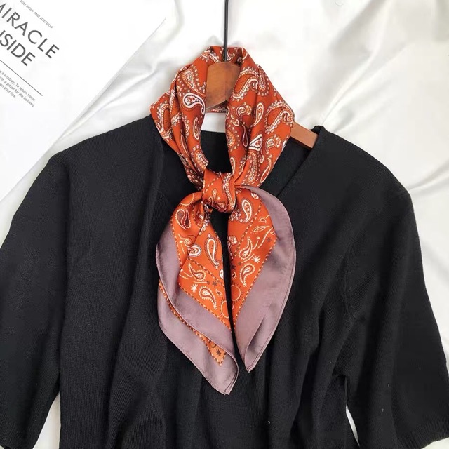 Khăn lụa turban làm áo - Khăn bandana làm áo size 70x70cm