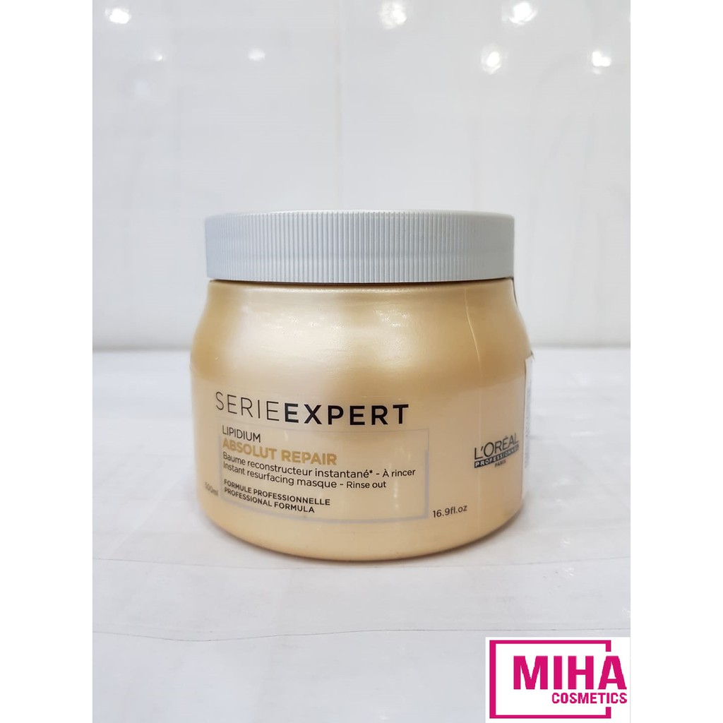 Dầu Hấp Phục Hồi Tóc Hư Tổn LOreal Absolut Repair Gold Quinoa Protein 500ml