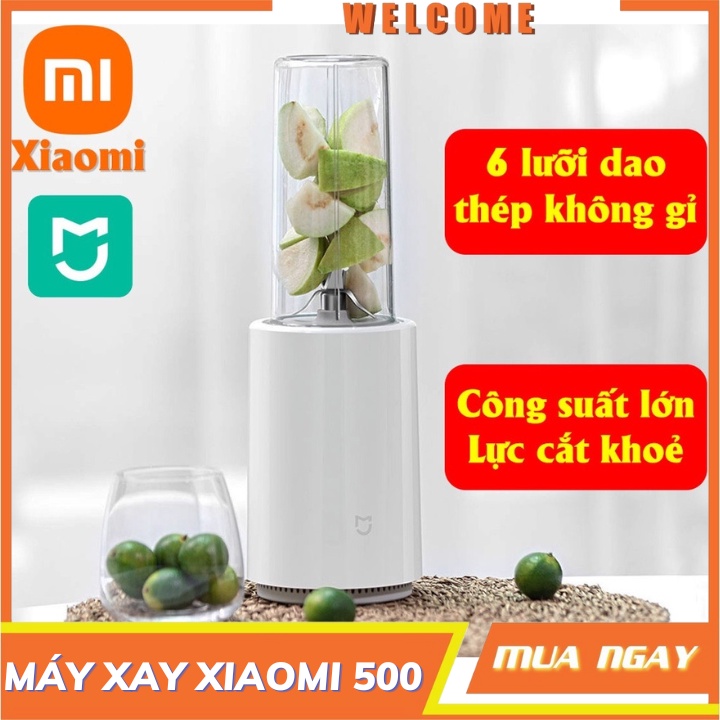 Máy xay sinh tố Xiaomi Mijia 500ml 6 lưỡi dao thép 301 không gỉ siêu khoẻ, công suất lớn 350W-Bảo hành 12 tháng