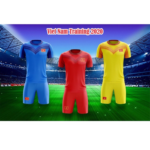 xiêu GIẦY [ Có size lớn, bụng bia] Bộ quần áo bóng đá Việt Nam Training 2020 XIÊU rẻ