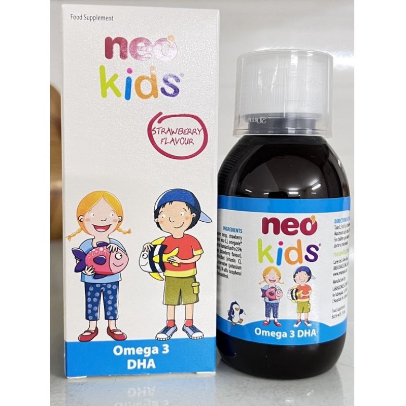 🆘 Neo kids Siro bổ sung Omega3 DHA  Vitamin A, D3 ,E phát triển trí não thị lực