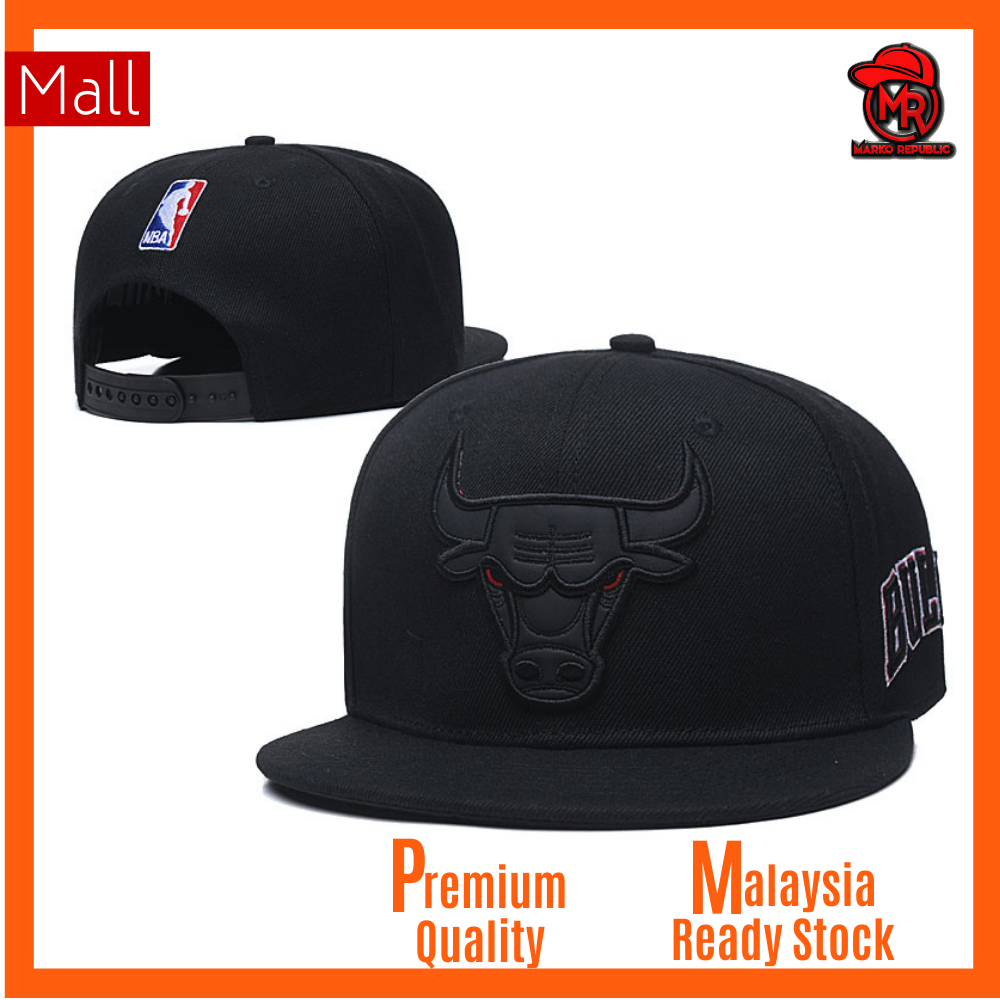 Mũ snapback Bóng Rổ Nba Cổ Điển chicago bull Với Dây Đeo Có Thể Điều Chỉnh (Màu Đen Đầy Đủ)