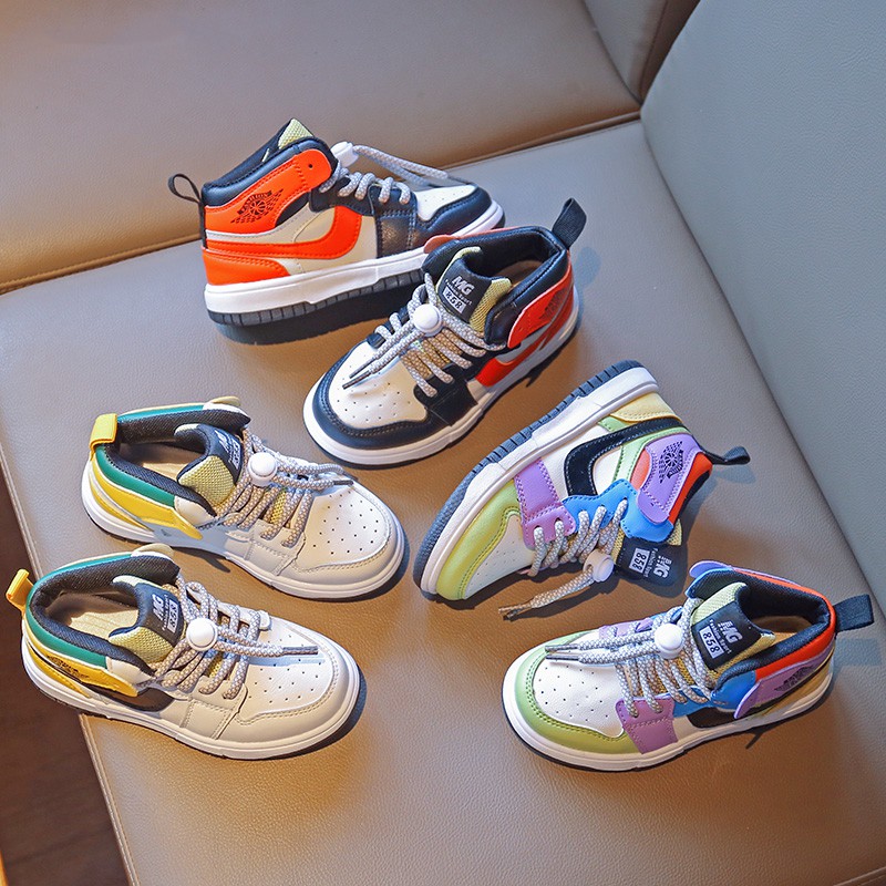 Giày Thể Thao Phong Cách Hàn Quốc Phối Màu Sắc Cho Bé