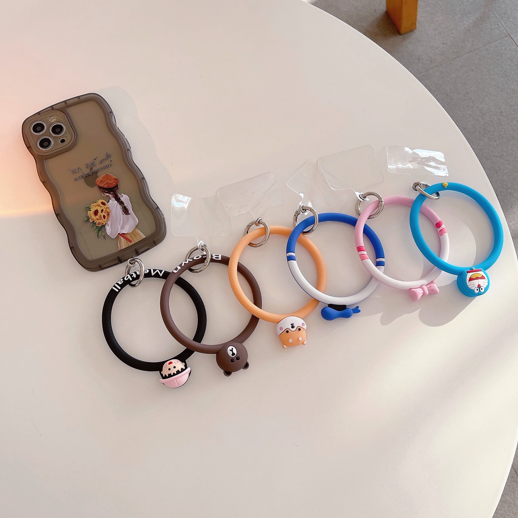 Dây Đeo Điện Thoại Bằng Silicon Mềm Chống Thất Lạc Có Móc Khóa Cho Nữ