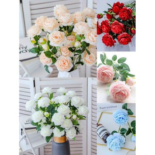 ( Ánh Phan shop ) Hoa LỤA 3 bông 1 cành
