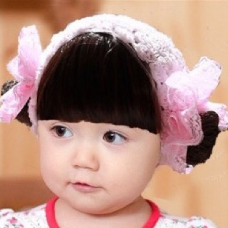 Băng đô tóc giả cho bé 6-36m