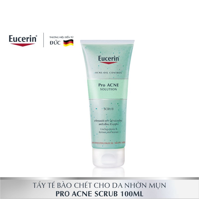 ✅[Chính Hãng] Gel Tẩy Tế Bào Chết Cho Da Mụn EUCERIN Pro Ace Solution Scrub 100ml