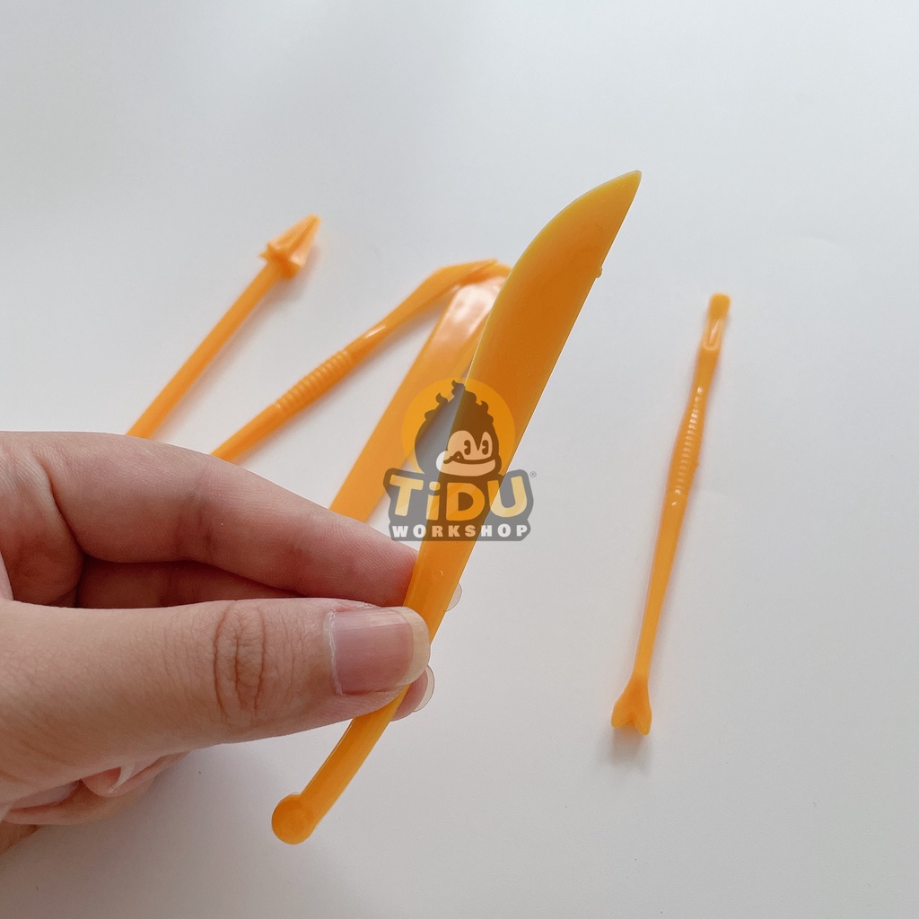 BỘ 5 DỤNG CỤ TẠO HÌNH ĐẤT SÉT CƠ BẢN, TẠO HÌNH NHÂN VẬT, TƯỢNG, CHIBI, MÔ HÌNH TỪ TIDUWORKSHOP