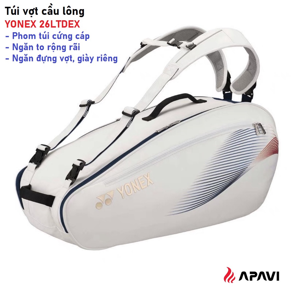 Túi cầu lông Yonex BA26LTDEX Trắng - Gia công