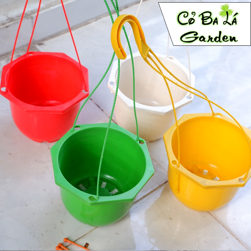 Chậu nhựa treo hình tròn KT 16x13