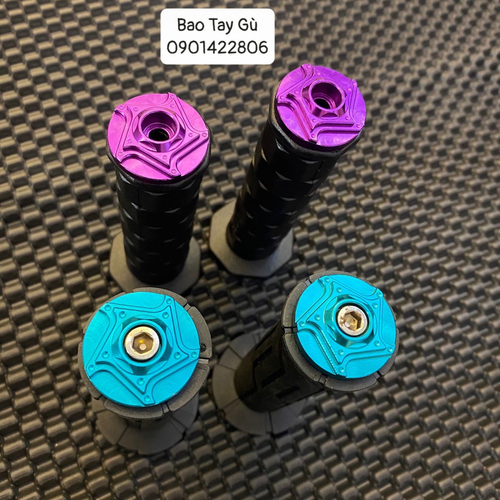 Bộ bao tay kèm gù nhôm màu titan gắn mọi loại xe