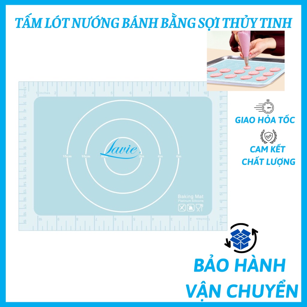 Tấm lót nướng bánh bằng sợi thủy tinh chống dính chịu nhiệt - KT 30*21cm _KT 42*30cm