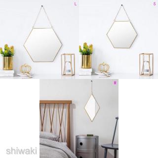 Nordic wrought iron gold dessing mirror wall hanging bathroom wall mirror