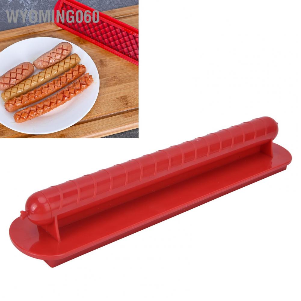 [Hàng Sẵn]  Hot Dog Cutter Công cụ cắt hiệu quả công thái học với lưỡi dao bằng thép không gỉ cho nhà bếp nướng 【Wyoming060】