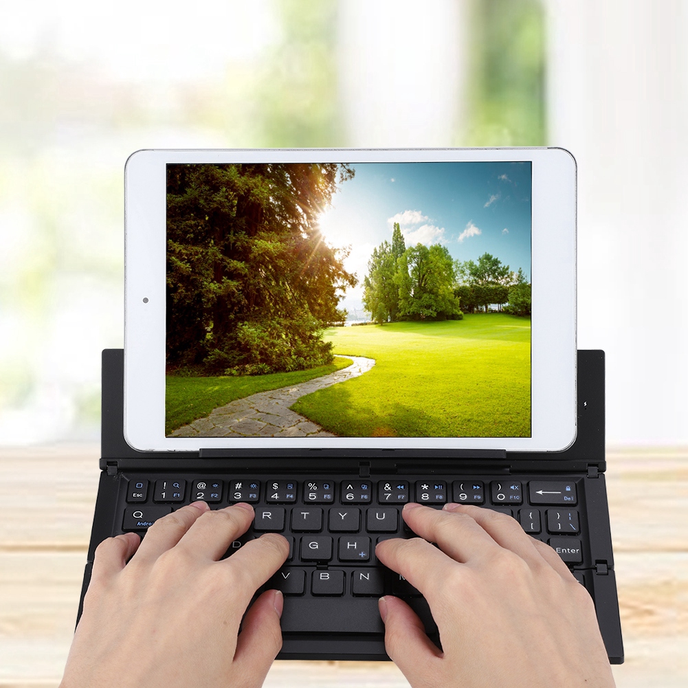 Bàn phím bluetooth không dây bằng hợp kim nhôm có thể gấp lại được | BigBuy360 - bigbuy360.vn