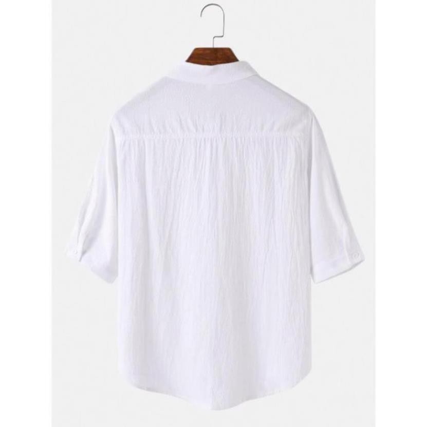 (NT) Áo Sơ Mi Nam Đũi Nhật Cổ Trụ (#) 8 | BigBuy360 - bigbuy360.vn