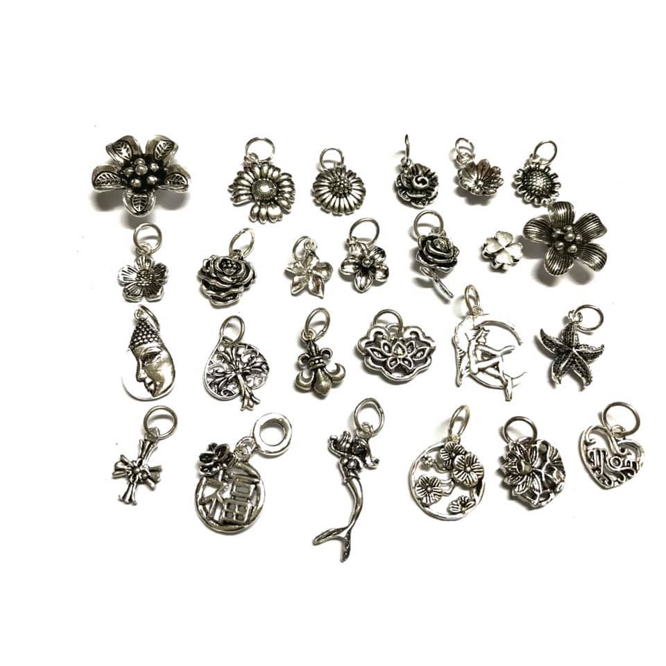 Charm treo bạc 925 lẻ TUDO dùng để mix Vòng handmade DIY cao cấp - Charm phong thủy