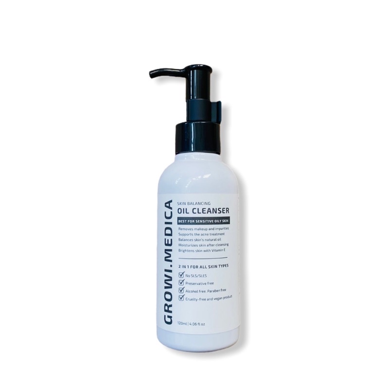 Dầu rửa mặt kiêm tẩy trang 2 trong 1 Growi.medica 120ml - Sáng da, kiềm dầu, giảm mụn handmade | BigBuy360 - bigbuy360.vn
