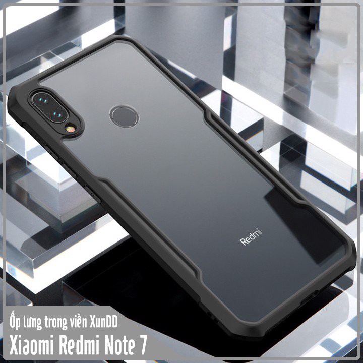 Ốp lưng Xiaomi Redmi Note 7 trong viền nhựa dẻo XunDD