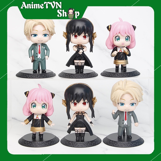 Set Combo 6 Mô hình Anime/Manga Spy x Family Phong cách chi bi Siêu xinh