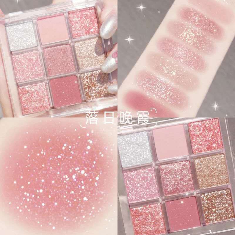 Bảng phấn mắt nhũ 9 ô GlamColour