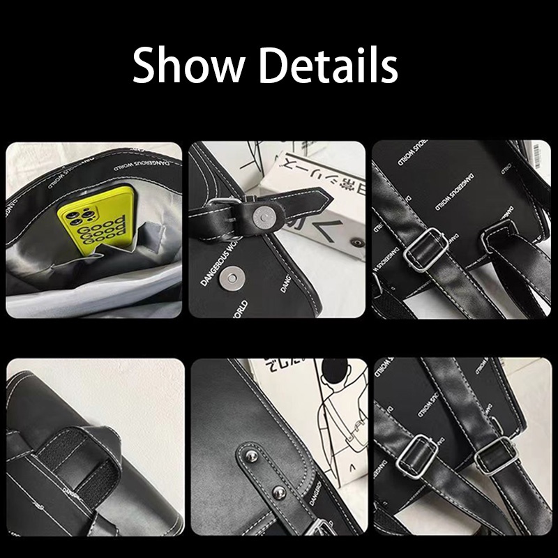 Ba Lô Da PU Thời Trang Hàn Cho Nữ 2022 Ba lô Túi Máy Tính Cặp Sách Phù hợp với một máy tính xách tay 13 inch