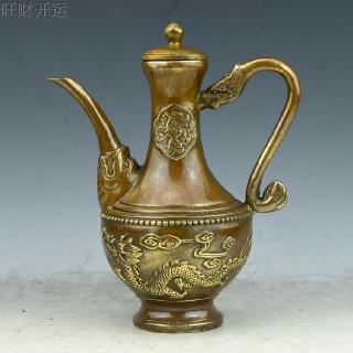 Bình rượu cổ bằng đồng thau nguyên chất