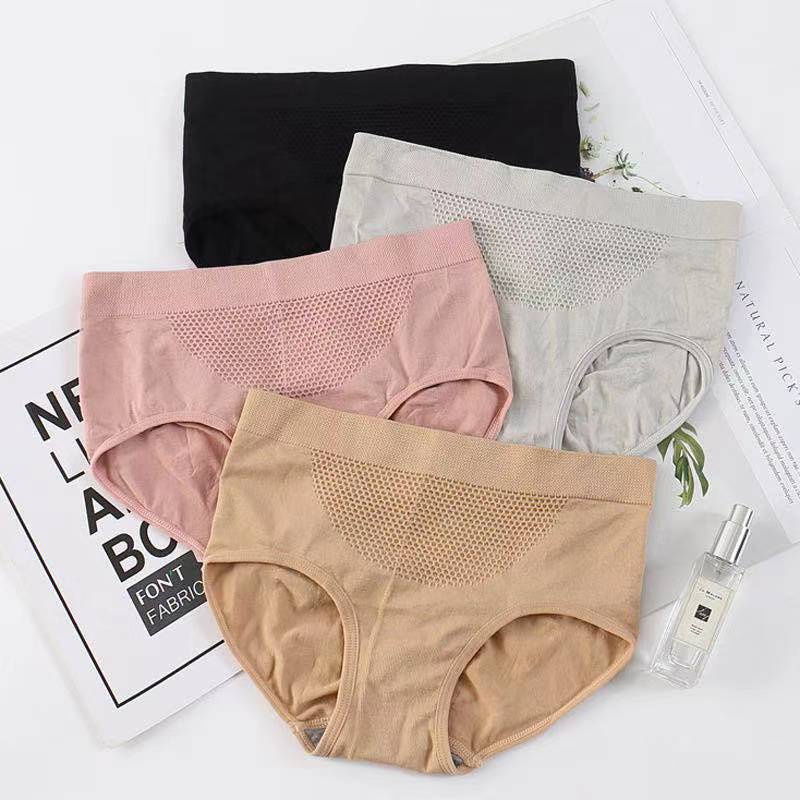 Quần lót nữ cotton kháng khuẩn có lỗ thông hơi mềm mại thoáng mát lưng cao LANIXA L011