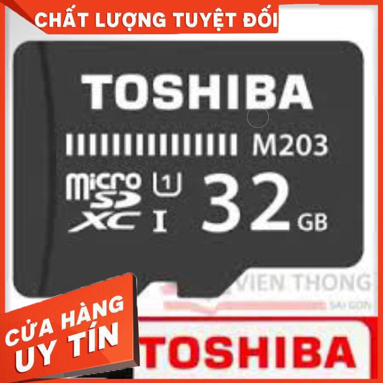 [ SALE 10%] FREESHIP 99K TOÀN QUỐC_Thẻ Nhớ Toshiba M203 MicroSD 32GB (100MB/s) - GIÁ TÔT NHẤT MIỀN NAM