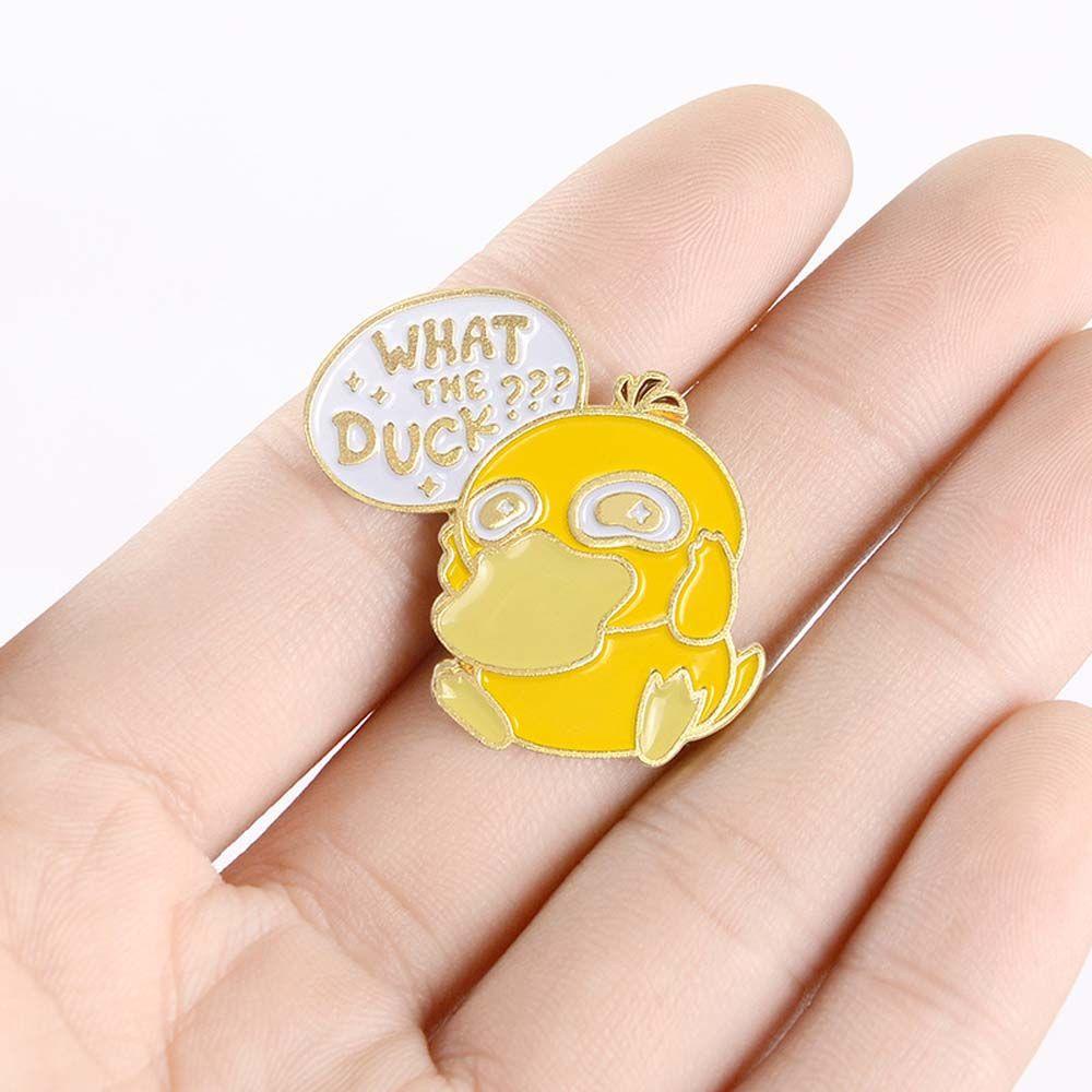 QQMALL Ghim Cài Áo Hình Chú Vịt Vàng Dễ Thương