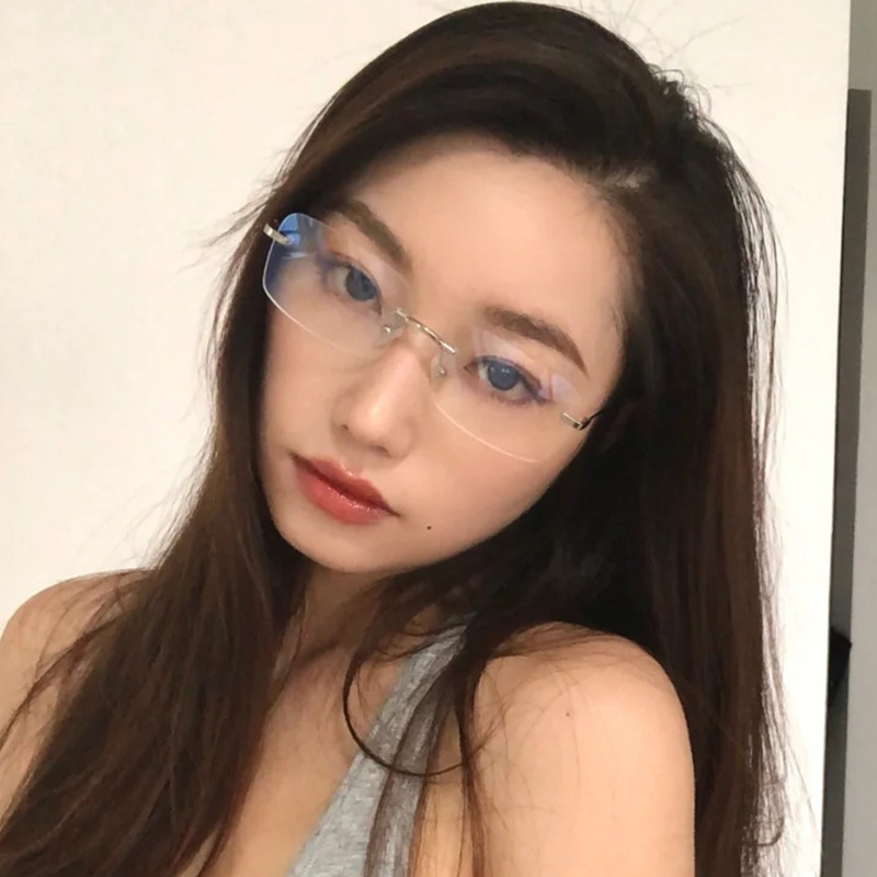 Kính mát không viền thời trang cổ điển cho nữ