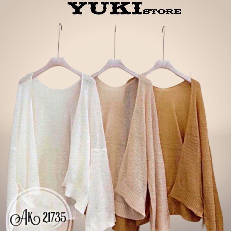 Áo Khoác Nữ Len Mỏng Cardigan Form Rộng Siêu Hot YUKI STORE 000