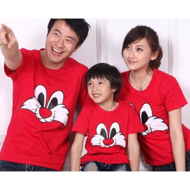 Áo gia đình Thỏ ngộ nghĩnh cotton loại 1 đủ màu đủ size 5-110kg