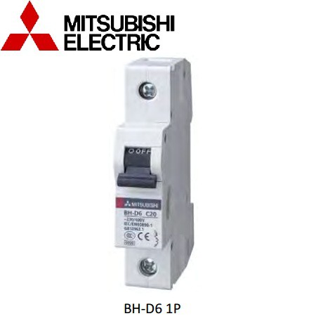 Atomat MCB Mitsubishi BH-D6 1P (10A-16A-20A) TYPE C N, 6kA