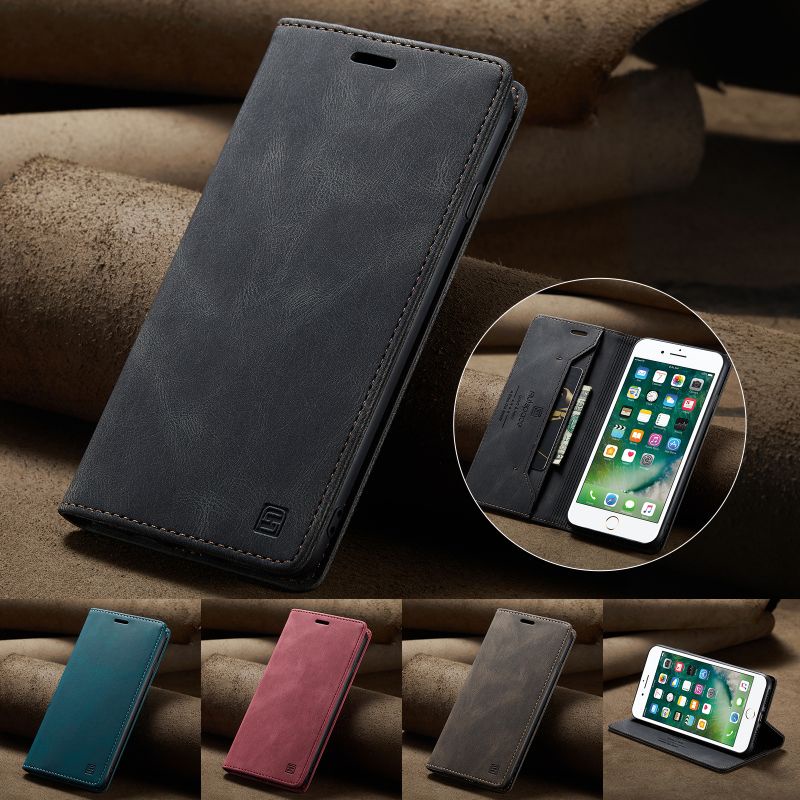 Bao Da Điện Thoại Nắp Lật Kèm Ngăn Đựng Thẻ Cho iPhone XS MAX XR XS X 8 7 6S 6 Plus SE2020 8 7 6S 6 Vỏ