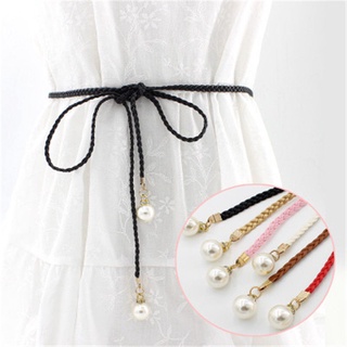 Thắt Lưng Bện Dây Mỏng Đính Ngọc Trai Thời Trang Dễ Phối Đồ Cho Nữ Dây Xích Đeo Thắt Lưng Bằng Kim Loại Đính Đá Lấp Lánh Thời Trang Hàn Quốc Cho Nữ Thắt Lưng Ngọc Trai Nữ Dây Xích  Nữ Dây Nịt