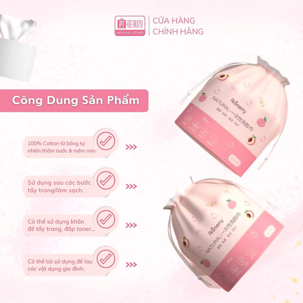 Khăn Mặt Khô Animerry 100% cotton dùng 1 lần