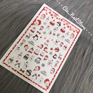 sticker dán móng chủ đề noel 2