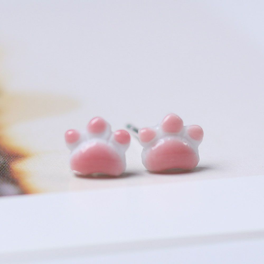 Khuyên Tai Hình Chân Mèo Nhiều Màu Sắc Thời Trang