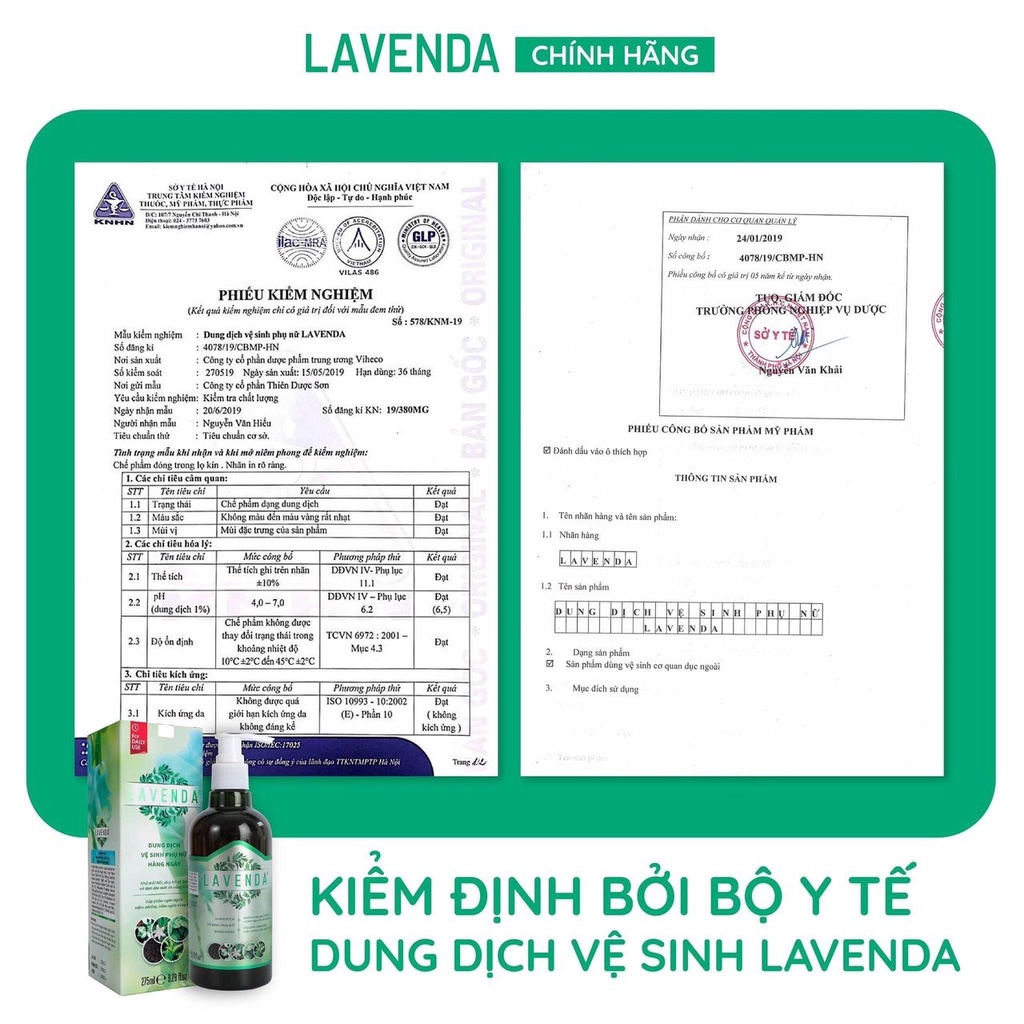 Dung dịch vệ sinh phụ nữ thảo dược LAVENDA giúp đánh bay khí hư, huyết trắng, nấm ngứa, khử mùi hôi 275ml