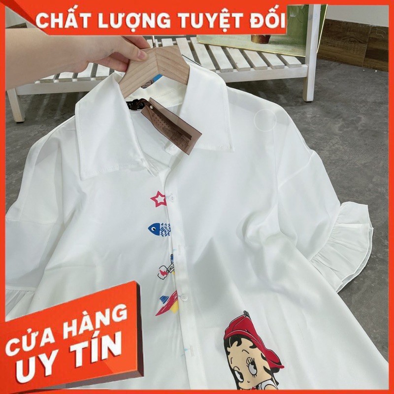 Áo Sơ Mi Trắng Hình Ngộ Nghĩnh -[ 𝐅𝐑𝐄𝐄 𝐒𝐇𝐈𝐏 ] Mặc Đi Đám Cưới Xem Phim Đi Ăn  Cưới Nyc ạ